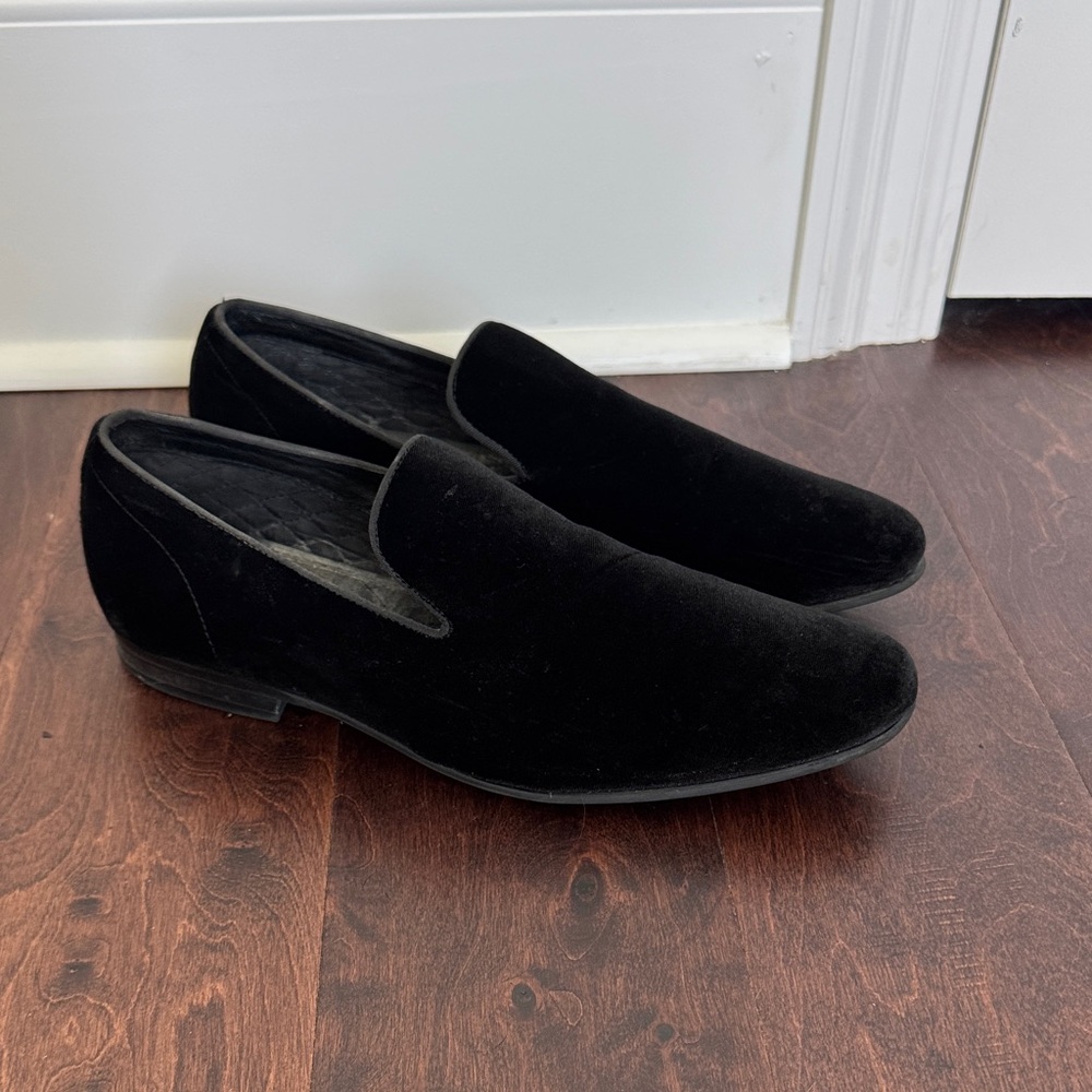 Steve Madden Laight Men's Black Suede Leather Loafers Shoes, size 9